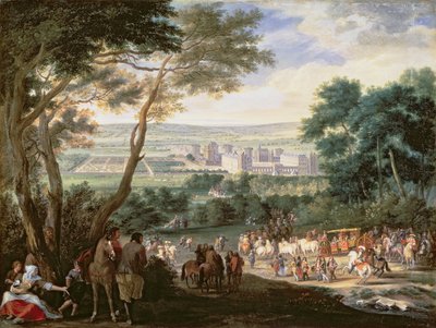 Louis XIV (1638-1715) at Vincennes by Adam Frans van der Meulen